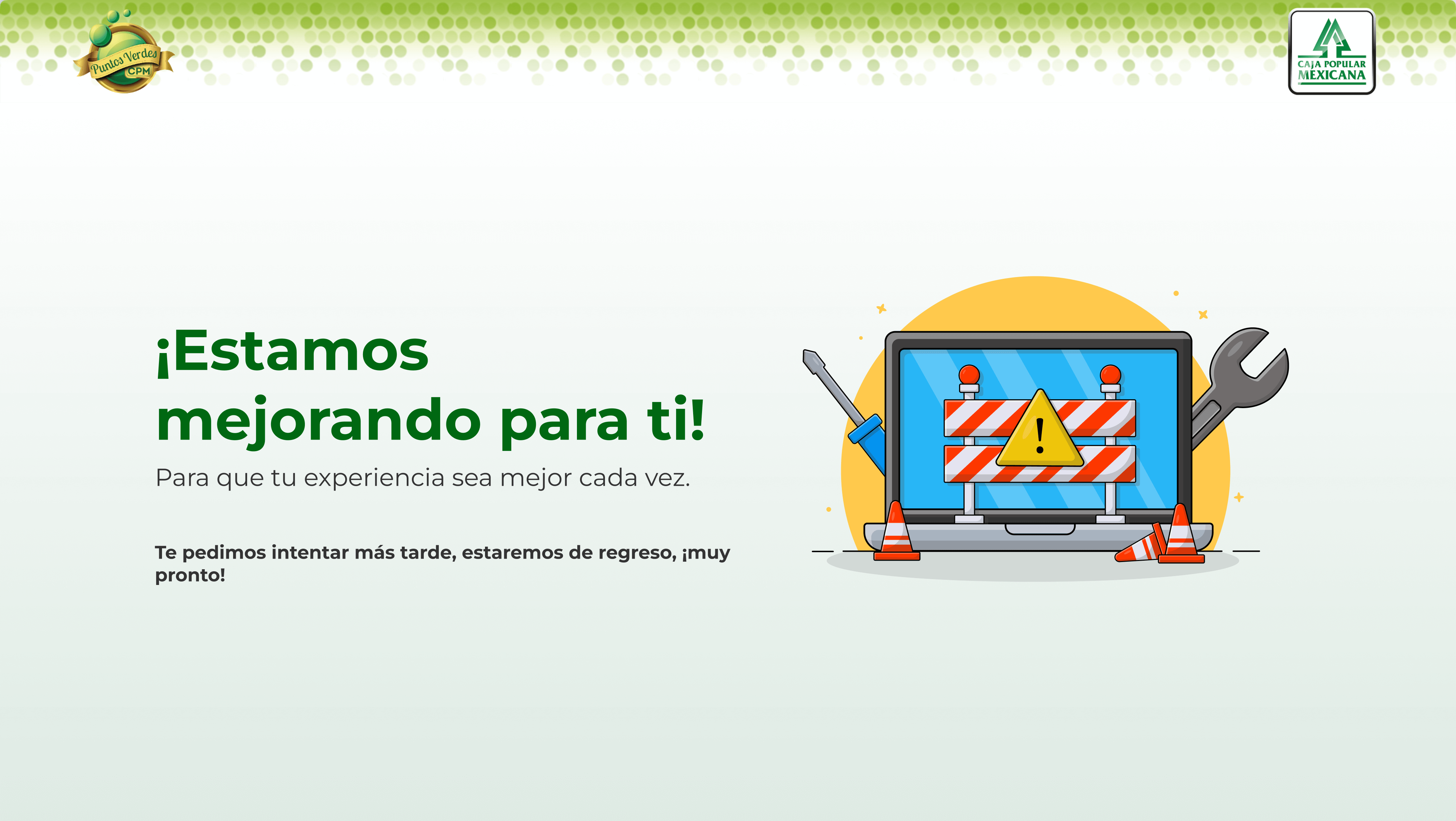 Página en mantenimiento